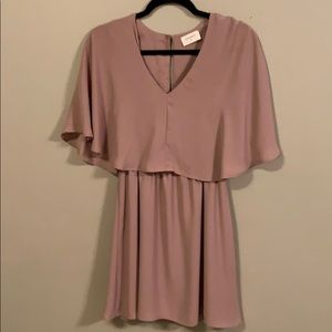 Mauve Scallop-top Dress